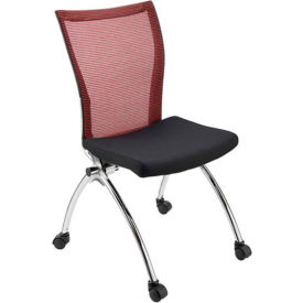 Safco® Valoré Training Series Mesh Fabric High-Back Chair with Casters Red - 2 Pack