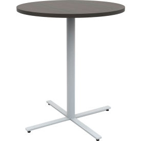 Safco® Jurni Round Bistro Table 36""Dia. Asian Night Top/Silver Base