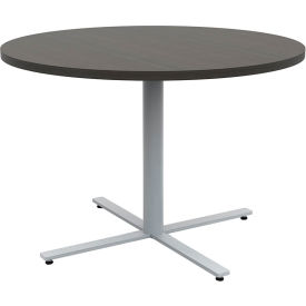 Safco® Jurni Round Cafe Table 42""Dia. Asian Night Top/Silver Base