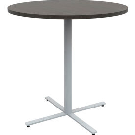 Safco® Jurni Round Bistro Table 42""Dia. Asian Night Top/Silver Base