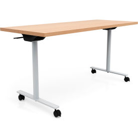 Safco® Jurni Flip-Top Training Table with Casters 60""L x 24""W x 29""H Fusion Maple