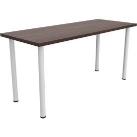 Safco® Jurni Multi-Purpose Table with Post Legs & Glides 60""L x 24""W x 29""H Columbian Walnut