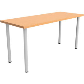 Safco® Jurni Multi-Purpose Table with Post Legs & Glides 60""L x 24""W x 29""H Fusion Maple