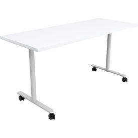 Safco® Jurni Multi-Purpose Table with T-Legs & Casters 60""L x 24""W x 29""H Designer White