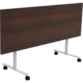 Safco® Jurni Flip-Top Training Table with Casters 72""L x 24""W x 29""H Columbian Walnut