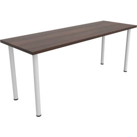 Safco® Jurni Multi-Purpose Table with Post Legs & Glides 72""L x 24""W x 29""H Columbian Walnut