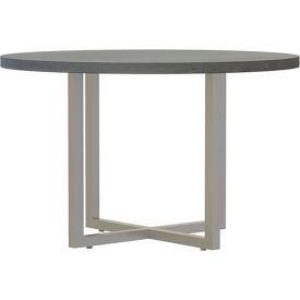 Safco Products MR42RSGY Safco® Mirella Conference Table, Round, 42"W x 29-1/2"H, Stone Gray image.