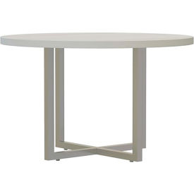 Safco Products MR42RWAH Safco® Mirella Conference Table, Round, 42"W x 29-1/2"H, White Ash image.