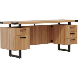 Safco Products MRCBF7220SDD Safco® Mirella Free Standing Credenza, BBB/BF, 20"L x 72"W x 29-1/2"H, Sand Dune image.