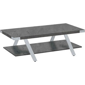 Safco Products MRCFTSGY Safco® Mirella Coffee Table, 23-3/4"D x 48"W x 16"H, Stone Gray image.