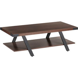 Safco Products MRCFTSTO Safco® Mirella Coffee Table, 23-3/4"D x 48"W x 16"H, Southern Tobacco image.