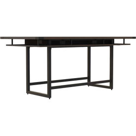 Safco Products MRCH8STO Safco® Mirella Conference Table, Standing-Height, 8L, Rectangle, Southern Tobacco image.