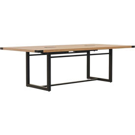 Safco Products MRCS8SDD Safco® Mirella Conference Table, Sitting-Height, 8L, Rectangle, Sand Dune image.