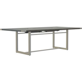 Safco Products MRCS8SGY Safco® Mirella Conference Table, Sitting-Height, 8L, Rectangle, Stone Gray image.