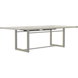 Safco Products MRCS8WAH Safco® Mirella Conference Table, Sitting-Height, 8L, Rectangle, White Ash image.