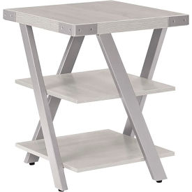 Safco Products MRETWAH Safco® Mirella End Table, 20"L x 20"W x 25"H, White Ash image.