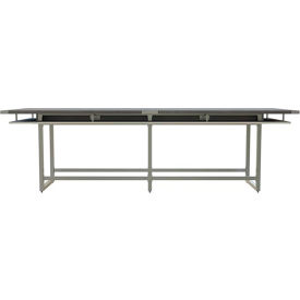 Safco Products MRH12SGY Safco® Mirella Conference Table, Standing-Height, 12L, Rectangle, Stone Gray image.