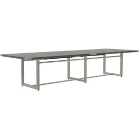 Safco Products MRS12SGY Safco® Mirella Conference Table, Sitting-Height, 12L, Rectangle, Stone Gray image.