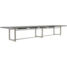 Safco Products MRS16SGY Safco® Mirella Conference Table, Sitting-Height, 16L, Rectangle, Stone Gray image.