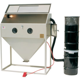 S And H Industries 40411L ALC 40411L Top & Side Open Blast Cabinet W/ Dust Collector, Steel image.