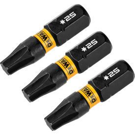 FlexTorq Impact Screwdriving Bits, T25 Drive, 1/4" Hex Shank, Pack of 3 view 2
