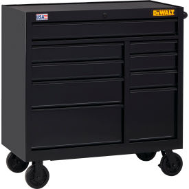 Stanley Black & Decker DWST24191 Dewalt® Rolling Tool Cabinet W/ 9 Drawers, 41"W x 21"D x 42-1/2"H, Black image.