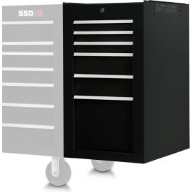 Stanley Black & Decker J551934-6BK-SC Proto® 550S Side Cabinet W/ 6 Drawers, 25-1/4"D x 34"H, Black image.
