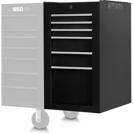 Stanley Black & Decker J551934-6DB-SC Proto® Side Cabinet W/ 6 Drawers, 25-1/4"D x 34"H, Dual Black image.