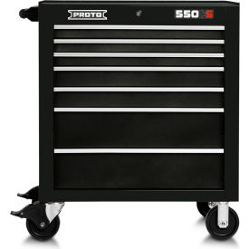 Stanley Black & Decker J553441-7BK Proto® Roller Cabinet W/ 7 Drawers, 34"W x 25-1/4"D x 41"H, Black image.