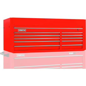 Stanley Black & Decker J556627-10RD Proto® 550S Top Chest W/ 10 Drawers, 66"W x 27"D x 27"H, Red image.