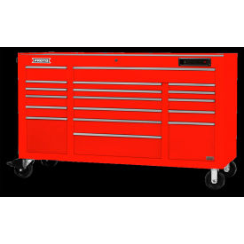 Stanley Black & Decker J556741-18RDPDP Proto® 550E Front Facing Power Workstation W/ 18 Drawers & USB, 67"W x 25-1/4"D, Red image.