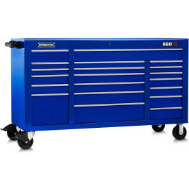 Stanley Black & Decker J556741-20BL Proto® 550S Power Workstation W/ 20 Drawers, 67"W x 25-1/4"D, Blue image.