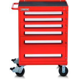 Stanley Black & Decker J563042-6RD Proto® 560S Roller Cabinet W/ 6 Drawers, 30"W x 21-3/8"D x 42-1/2"H, Red image.
