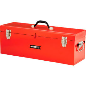Extra Heavy Tool Box with Tray, 26"W x 8-1/2"D x 9-1/2"H, Safety Red view 2