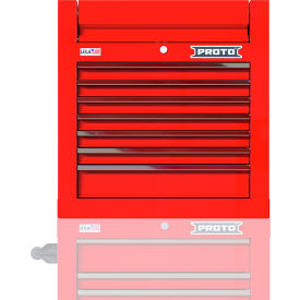 Stanley Black & Decker JSTV2728CS07RD Proto® Single Bank Top Chest W/ 7 Drawers, 27"W x 22-3/8"D x 27-2/3"H, Red image.