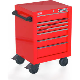 Stanley Black & Decker JSTV2739RS07RD Proto® Single Bank Roller Cabinet W/ 7 Drawers, 27"W x 22-3/8"D x 38-1/2"H, Red image.