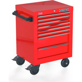 Stanley Black & Decker JSTV2739RS08RD Proto® Single Bank Roller Cabinet W/ 8 Drawers, 27"W x 22-3/8"D x 38-1/2"H, Red image.