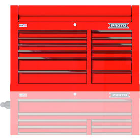 Stanley Black & Decker JSTV4228CD12RD Proto® Double Bank Top Chest W/ 12 Drawers, 42"W x 22-3/8"D x 27-2/3"H, Red image.