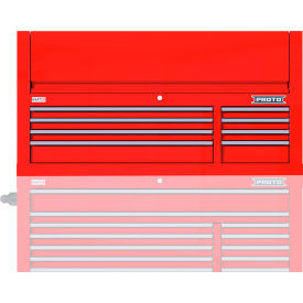 Stanley Black & Decker JSTV5528CD08RD Proto® Double Bank Top Chest W/ 8 Drawers, 55"W x 22-3/8"D x 27-2/3"H, Red image.
