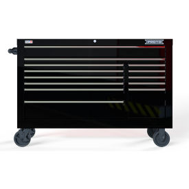 Stanley Black & Decker JSTV5539RD13BK Proto® Double Bank Roller Cabinet W/ 13 Drawers, 55"W x 22-3/8"D x 38-1/2"H, Black image.