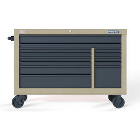 Stanley Black & Decker JSTV5539RD13DT Proto® Double Bank Roller Cabinet W/ 13 Drawers, 55"W x 22-3/8"D x 38-1/2"H, Tan image.