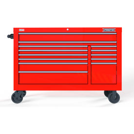 Stanley Black & Decker JSTV5539RD13RD Proto® Double Bank Roller Cabinet W/ 13 Drawers, 55"W x 22-3/8"D x 38-1/2"H, Red image.