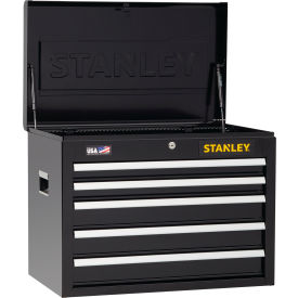 Stanley Black & Decker STST22657BK Stanley® 300 Series Tool Chest W/ 5 Drawers, 26"W x 18"D x 19-3/4"H, Black image.