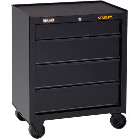 Stanley Black & Decker STST22742BK Stanley® 100 Series Rolling Tool Cabinet W/ 4 Drawers, 26-1/2"W x 18"D x 32"H, Black image.