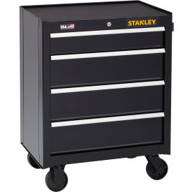 Stanley Black & Decker STST22744BK Stanley® 300 Series Rolling Tool Cabinet W/ 4 Drawers, 26-1/2"W x 18"D x 34"H, Black image.