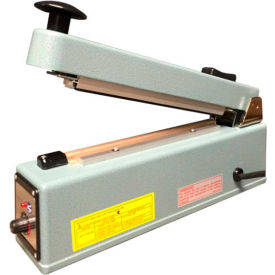 8" Hand Impulse Sealer with Sliding Cutter, 2.7mm Seal Width view 2