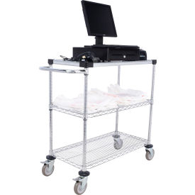 Nexel® Chrome 3 Tier Mobile Sales Unit 36""W x 18""D x 40""H