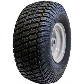 Sutong Tire Resources ASB1185 Hi-Run Lawn/Garden Tire Assembly 18X8.50-8 4PR SU05 GRY White Solid Wheel Zerk Metal Bushing 3/4"ID image.