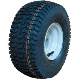 Sutong Tire Resources ASB1186 Hi-Run Lawn/Garden Tire Assembly 18X8.50-8 2PR SU12 GRY White Solid Wheel Zerk Metal Bushing 3/4"ID image.