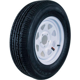 Sutong Tire Resources ASR1204 Hi-Run Trailer Tire Assembly ST205/75R15 8PR ST100 15X5 5-4.5 White Wheel (8SP) image.